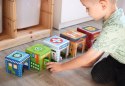 WOOPIE GREEN Układanka Sorter Kostki Miasto Pojazdy w Pudełkach + Figurki 10 el.