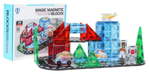 Zestaw Klocków Magnetycznych Miasto 49el.