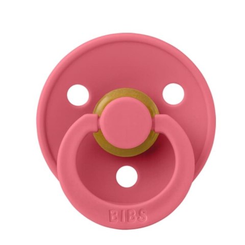 BIBS COLOUR 2-PACK CORAL & RUBY S Smoczek Uspokajający kauczuk Hevea