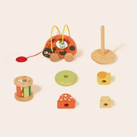 TOOKY TOY Zestaw Zabawek Box Montessori od 12m+ Biedronka do Zabawy Rozwojowej 3w1
