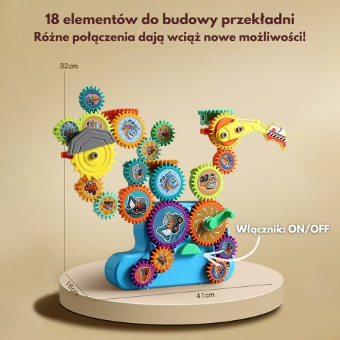 WOOPIE Interaktywne Klocki Konstrukcyjne Zębatki 18 el.
