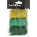 Wełna czesankowa 3x10 g Zielenie
