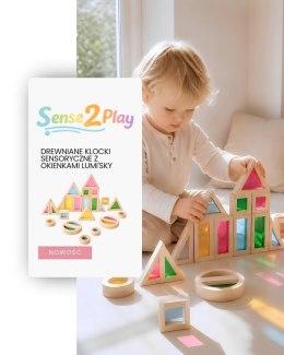 Drewniane klocki sensoryczne z okienkami Lumi'Sky