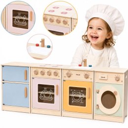 VIGA PolarB Drewniany Zestaw Kuchenny XL Pralka Kuchenka Zmywarka