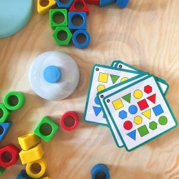 WOOPIE Układanka Montessori Dinozaur Gra Zręcznościowa Dopasuj Kształty