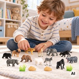 WOOPIE Zestaw Figurki Dzikie Zwierzęta 16 szt.