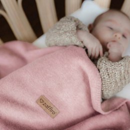 ZAFFIRO Koc bawełniany OSLO 75x100cm baby pink
