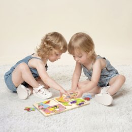 VIGA Drewniane Puzzle Układanka Owady 4w1 Edukacyjne Dla Dzieci