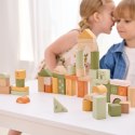 VIGA PolarB Drewniane Klocki Bloki Montessori Zwierzęta 50 el.