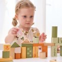 VIGA PolarB Drewniane Klocki Bloki Montessori Zwierzęta 50 el.