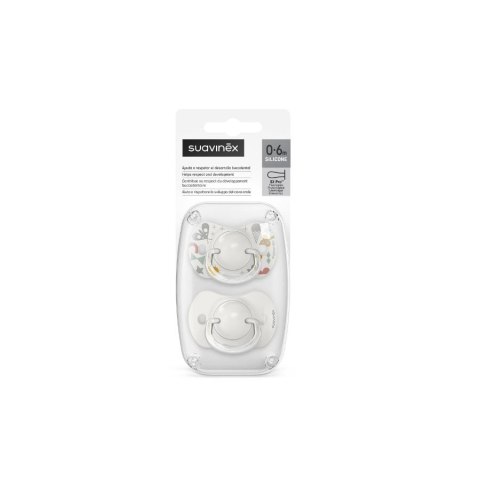 SUAVINEX 3195 Smoczek fizjologiczny SX Pro 0-6M Szary A Walk In The Park 2szt.