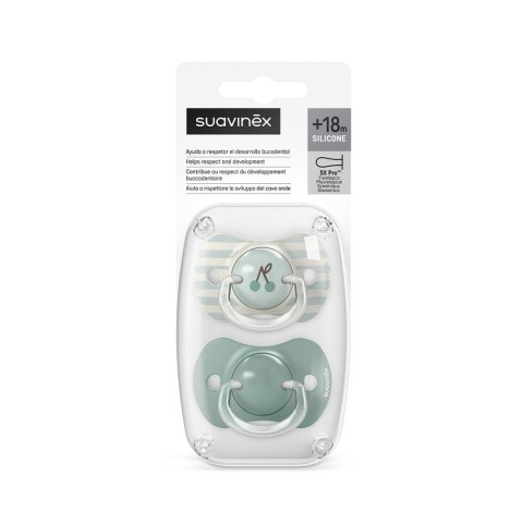 SUAVINEX 4377 Smoczek fizjologiczny SX Pro +18 m Miętowy Birdies 2szt.