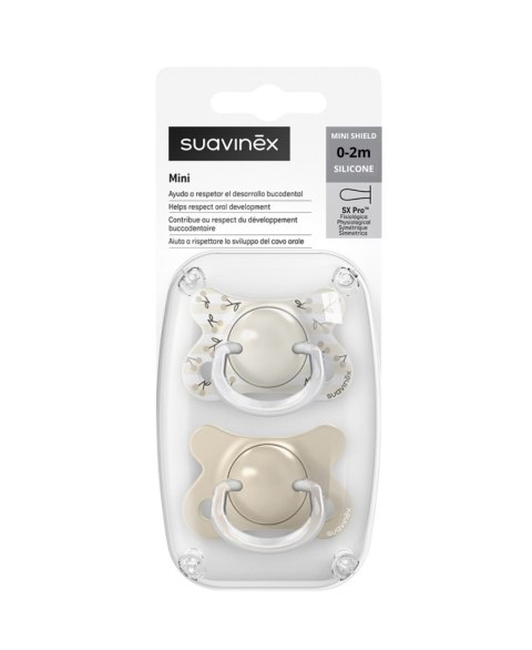 SUAVINEX 4605 Smoczek fizjologiczny SX Pro Mini 0-2 m Waniliowy Birdies 2szt.