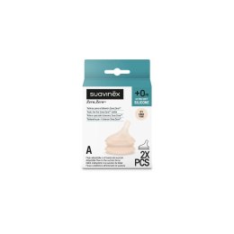SUAVINEX 7070 Smoczki do butelek Zero Zero 2 szt., przepływ adaptacyjny A - Fair