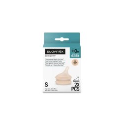 SUAVINEX 7063 Smoczki do butelek Zero Zero 2 szt., przepływ wolny S - Fair