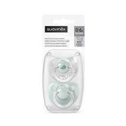 SUAVINEX 4445 Smoczek anatomiczny SX Pro 0-6m Miętowy Birdies 2szt.