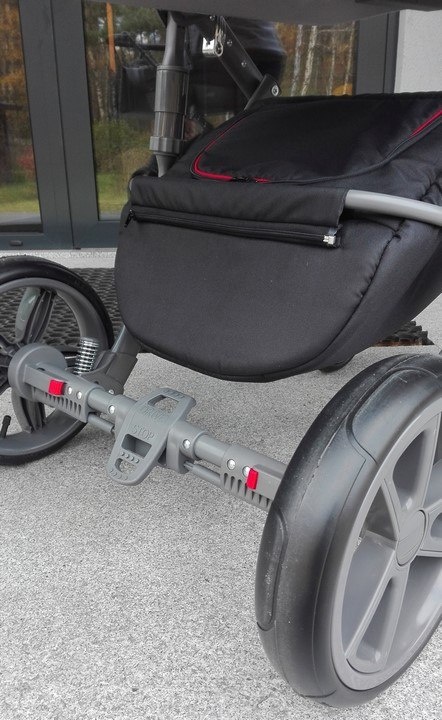 PRIMAVERA New 3w1 Szara Rama + Biała Eco Skóra + kolor lamówka Coneco z fotelikiem BE ONE 0-13 kg 4****ADAC B-One Nania