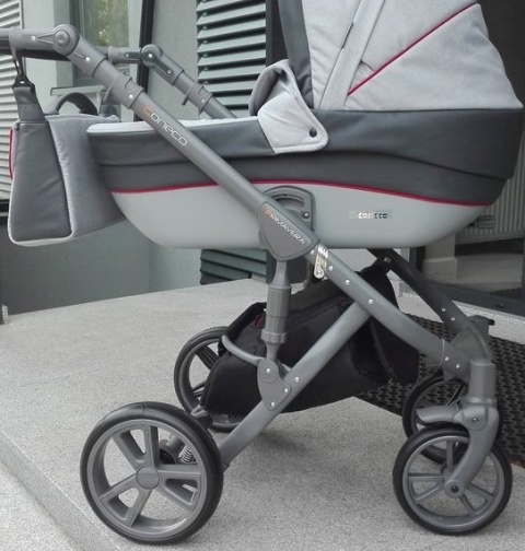 PRIMAVERA New 3w1 Szara Rama + Grafit Eco Skóra + kolor lamówka Coneco z fotelikiem BE ONE 0-13 kg 4****ADAC B-One Nania