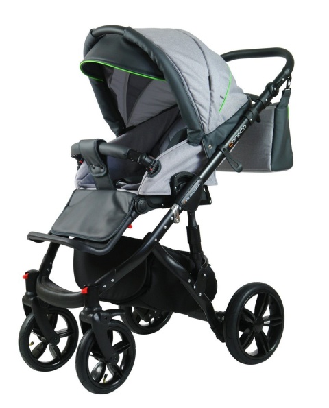 PRIMAVERA New 3w1 Szara Rama + Grafit Eco Skóra + kolor lamówka Coneco z fotelikiem BE ONE 0-13 kg 4****ADAC B-One Nania