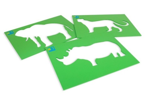 Szablony zwierząt+kreda