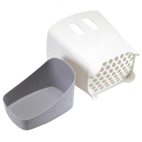 Pojemnik 2 częściowy na zabawki kąpielowe - szary