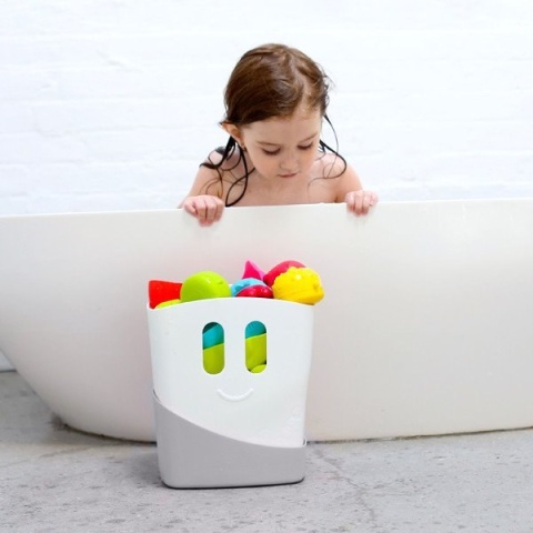 Pojemnik 2 częściowy na zabawki kąpielowe - szary