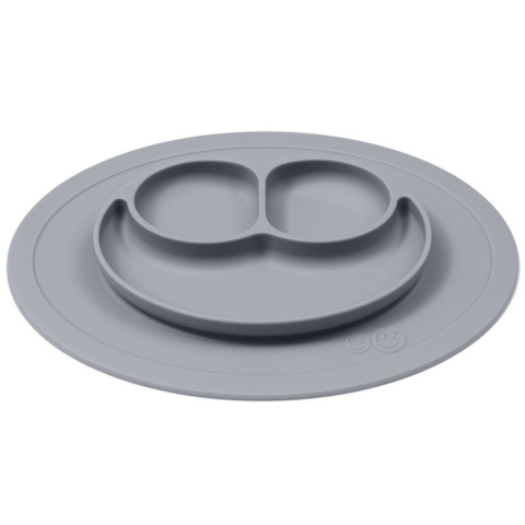 EZPZ Silikonowy talerzyk z podkładką mały 2w1 Mini Mat szary