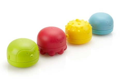 Zestaw 4 zabawek do kąpieli - małe rybki