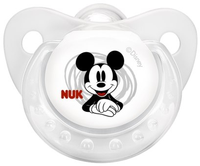 Silikonowy smoczek uspokajający NUK DISNEY Myszka Miki z uchwytem, rozmiar 1 (0-6m) 729.603