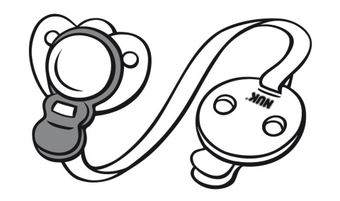 Tasiemka do smoczka uspokajającego NUK DUO Baby Blue 750.454