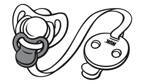 Tasiemka do smoczka uspokajającego NUK DUO Baby Blue 750.454