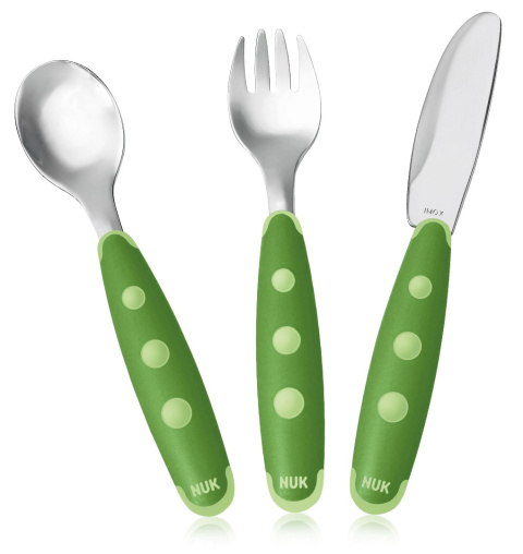 Zestaw sztućców metalowych NUK EASY LEARNING widelec, nóż i łyżeczka 255.048