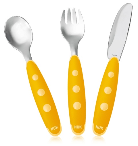 Zestaw sztućców metalowych NUK EASY LEARNING widelec, nóż i łyżeczka 255.048