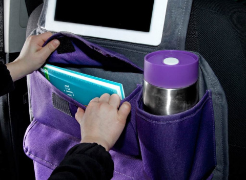 ORGANIZER PODRÓŻNIKA 2W1 TULOKO z okienkiem na tablet kolor szaro-fioletowy