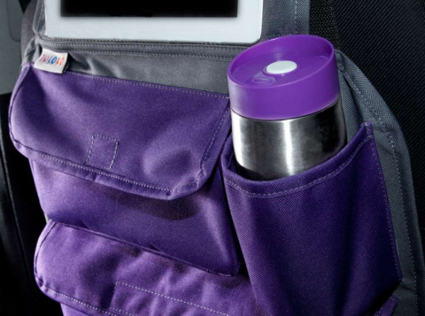 ORGANIZER PODRÓŻNIKA 2W1 TULOKO z okienkiem na tablet kolor szaro-fioletowy