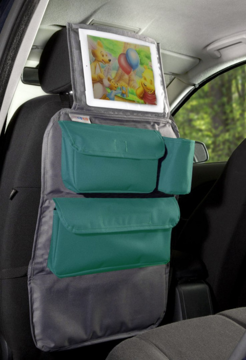 ORGANIZER PODRÓŻNIKA 2W1 TULOKO z okienkiem na tablet kolor szaro-fioletowy