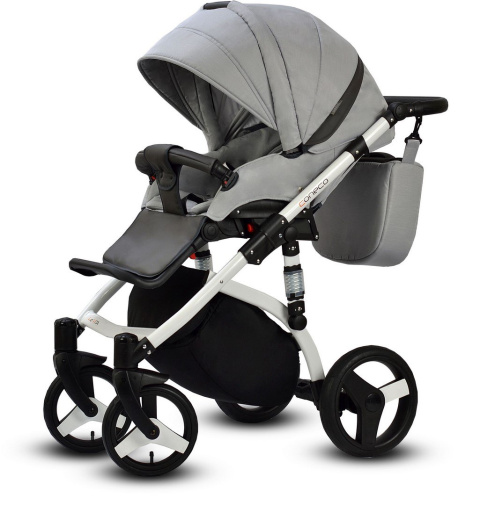 La Vita 3w1 Coneco wózek wielofunkcyjny + fotelik Kite 0-13kg szary + czarny