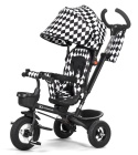 AVEO KinderKraft rowerek trójkołowy od 1 do 5 lat, obrotowe siedzisko - BLACK WHITE