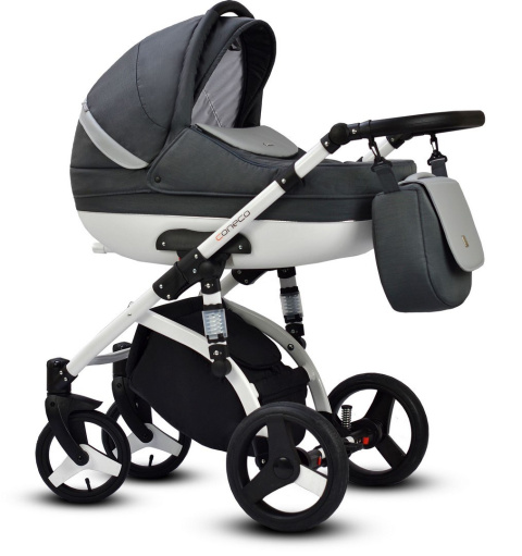 La Vita 2w1 Coneco wózek wielofunkcyjny ciemno szary z szarą ekoskórą