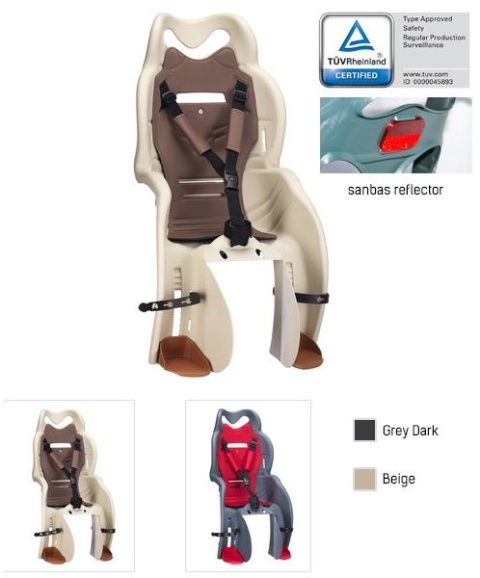 Sanbas P HTP Design Fotelik rowerowy mocowany do bagażnika - beige