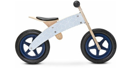Drewniany rowerek biegowy WOODY Toyz blue