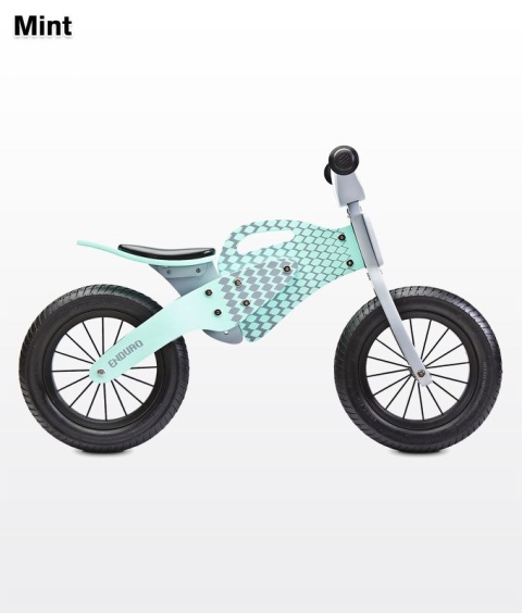 Enduro drewniany rowerek biegowy TOYZ Miętowy