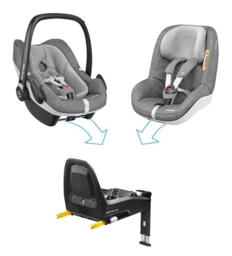 Pearl One i-Size Maxi-Cosi 9-18 kg 67-105 cm fotelik samochodowy 4 * ADAC - Nomad Grey