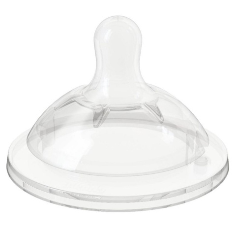 Chicco Smoczek silikonowy do butelki Step Up 4M+ trójprzepływowy 081035