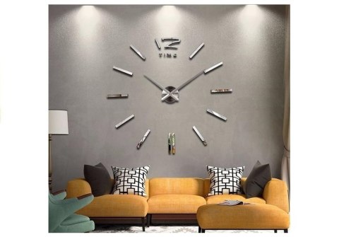 Duży Nowoczesny Zegar Na Ścianę 4 wzory Naklejany