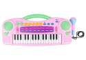 Keyboard Organki Różowe z Mikrofonem 32 Klawisze