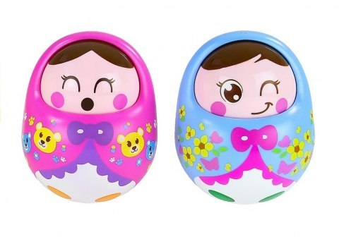 Duża Kolorowa Wańka Wstańka Lalka Niebieska