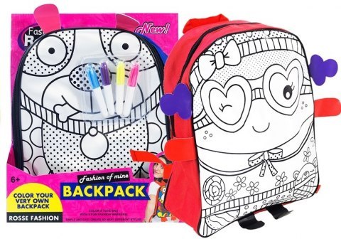 Plecak Do Malowania Zwierzak Kolory + Pisaki