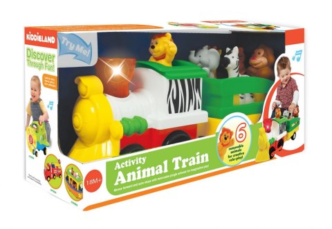 Kiddieland 052704 Lokomotywa Safari ze Zwierzątkami