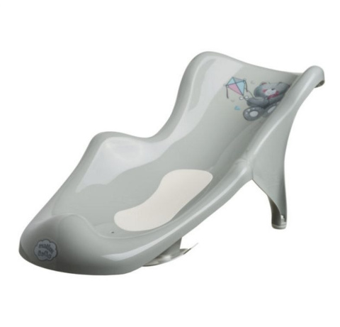 Fotelik do kąpieli z matą antypoślizgową "MISIU" Maltex Baby (7750) szary